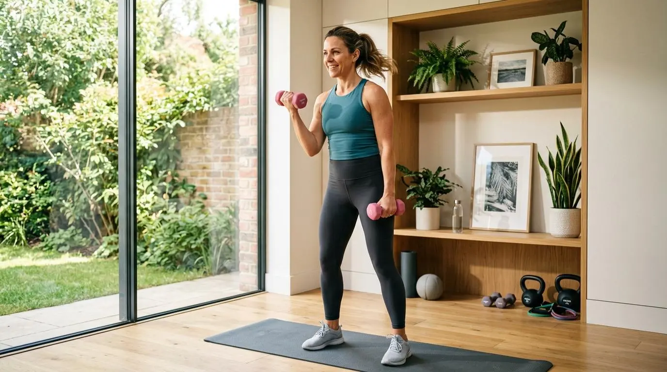 A healthy person maintaining weight through GLP-1 microdosing