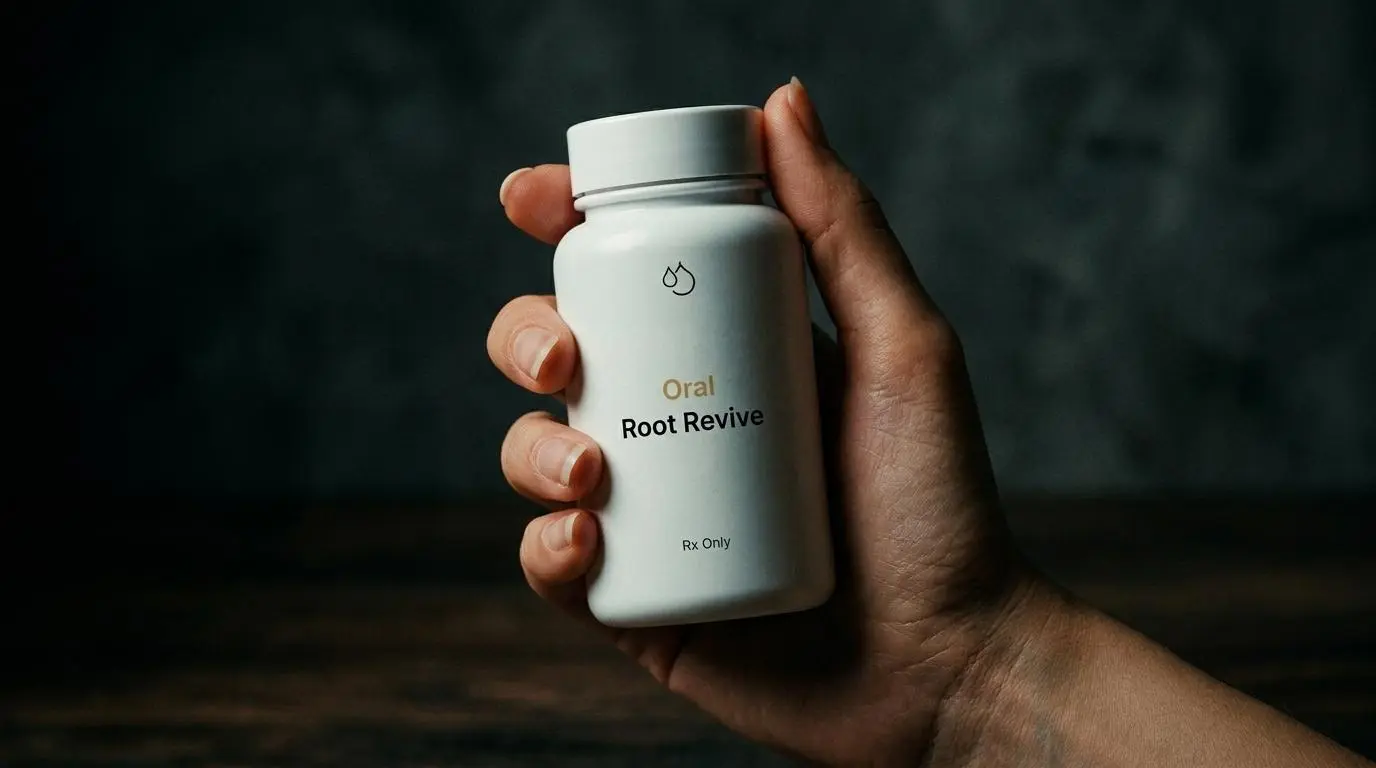 Various treatment options for hair loss including minoxidil and supplements
